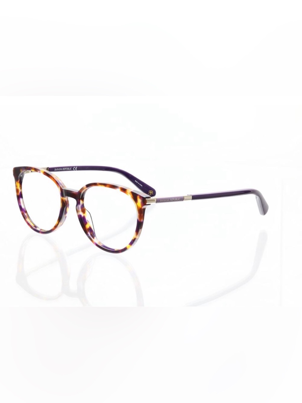 Banana Republic Women Tortoiseshell & Purple Eyeglass Frames Ada Dex 50-17-135